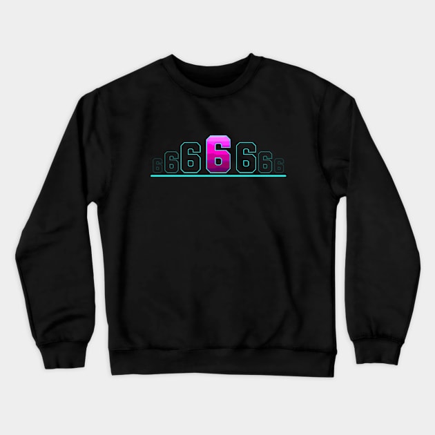 Number 6 Crewneck Sweatshirt by T-Shirts Zone